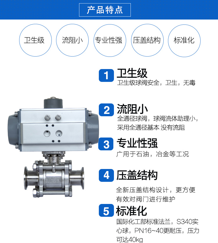 SEFORT氣動卡箍球閥 SEFORT氣動卡箍球閥